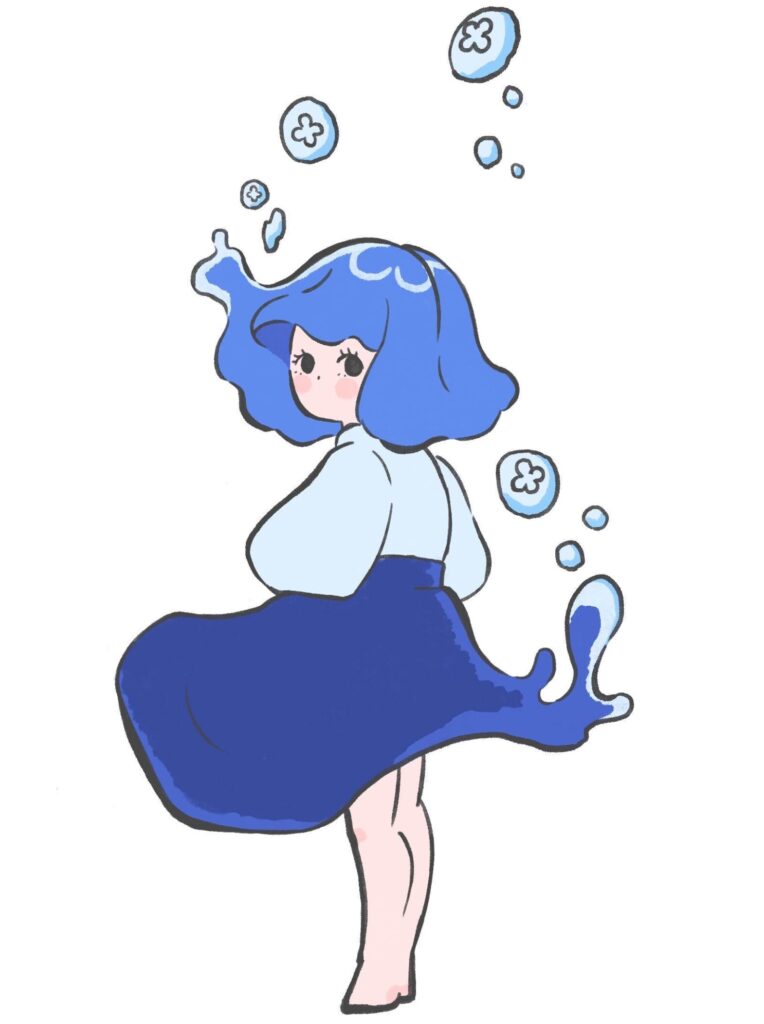 クラゲの女の子のイラスト