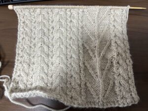 同じところまで編みなおしたマフラー